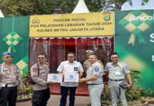 Jr Dki Jakarta Melakukan Aksi Simpatik  Di Pos Pengamanan  Lebaran Di Wilayah Jakarta Utara jasa raharja DKI