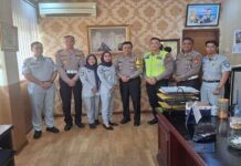PT Jasa Raharja Perwakilan Jakarta Timur Melaksanakan Koordinasi Rutin Dan FKLL (Forum Komunikasi Lalu Lintas) Bersama Kasat Lantas Polres Metro Jakarta Timur jasa raharja DKI