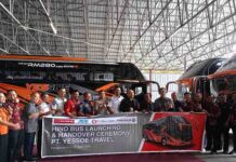 Jasa Raharja Kalteng Hadiri Launching dan Penyerahan Armada Baru Bus PO Yessoe jasa raharja kalteng