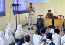 Jasa Raharja Bersama Polres Bengkulu Utara Sosialisasi Pengajar Peduli Keselamatan Lalu Lintas (PPKL) di SMPN 3 Bengkulu Utara jasa raharja bengkulu