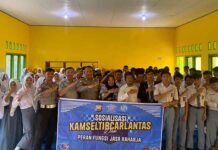Sosialisasi Keselamatan Lalu Lintas Jasa Raharja bersama Satlantas di SMAN 11 Bengkulu Utara jasa raharja bengkulu