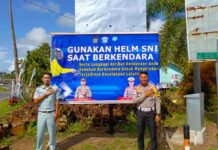 Kecelakaan Meningkat, Jasa Raharja Tanjungpinang Bersama Satlantas Polres Natuna Lakukan Pemasangan Spanduk Himbauan Keselamatan jasa raharja kepri