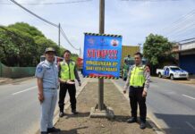 Jasa Raharja Pasang Papan Himbauan Peringatan di Titik Rawan Laka Lantas Kabupaten Pemalang Jasa Raharja Pasang Papan