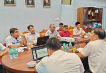 Jasa Raharja Pelalawan Bersama Tim Samsat Audiensi dan Sosialisasi Opsen Pajak Ke Bupati Pelalawan Ke Bupati Pelalawan