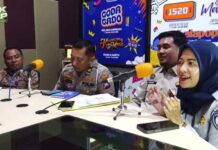 Sosialisasikan Program Kesamsatan, Tim Samsat Madiun Kota Talk Show di Radio Suara Madiun jasa raharja jatim