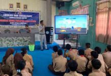 Upaya Turunkan Angka Kecelakaan Usia Pelajar, Jasa Raharja Kalteng Sosialisasi Keselamatan Berlalu Lintas di SMA Negeri 1 Cempaga jasa raharja kalteng