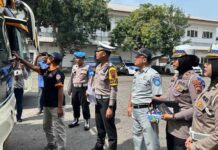 Jasa Raharja Sukoharjo Laksanakan Ramp Check Pada PO Gunung Mulia Putera PO Gunung Mulia Putera