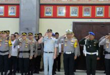 PT Jasa Raharja Kantor Wilayah Bali Ikut Serta dalam Apel Gelar Pasukan Operasi Keselamatan Agung 2025 jasa raharja bali