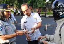 Operasi Gabungan Pemeriksaan Kendaraan Bermotor Digelar di Patung Tugu Tiga Sukasada di Patung Tugu Tiga Sukasada