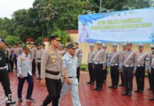 Jasa Raharja Cabang Sumbawa Menghadiri Apel Gelar Pasukan Operasi Keselamatan Rinjani 2025 di Polres Kabupaten Sumbawa di Polres Kabupaten Sumbawa