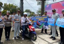 Jasa Raharja NTB Laksanakan Giat Safety Campaign di Simpang Tanah Haji Kota Mataram di Simpang Tanah Haji Kota Mataram