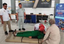 Jasa Raharja Wilayah Kaltimtara Gelar Pelatihan PPGD di Terminal Batu Ampar Balikpapan di Terminal Batu Ampar Balikpapan