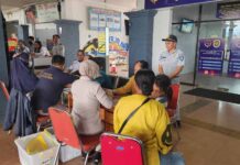 Jasa Raharja Kalteng Gelar Pemeriksaan Kesehatan Gratis di Terminal W. A. Gara Palangka Raya di Terminal W. A. Gara Palangka Raya