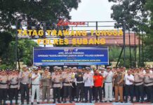 Jasa Raharja Purwakarta Menghadiri Apel Gelar Pasukan Operasi Keselamatan Lodaya 2025 di Polres Subang jasa raharja jabar