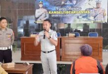 Jasa Raharja Hadir sebagai Narasumber Sosialisasi Ketertiban bersama Paguyuban Ojek Wisata Sarangan Magetan jasa raharja jatim