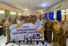 Jasa Raharja Laksanakan Kegiatan Pengajar Peduli Keselamatan Lalu Lintas di SMAN 1 Jetis Ponorogo jasa raharja jatim