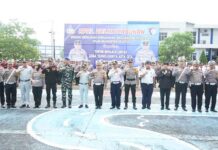 Jasa Raharja Kalsel Bersinergi Hadir dalam Apel Gelar Pasukan Operasi Keselamatan Intan 2025 jasa raharja kalsel