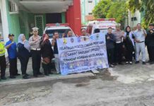 Jasa Raharja Bersama Gakum Gandeng Psc Des 119  Melatih PPGD Pada Paguyuban Ojek Kecamatan Demak jasa raharja jateng