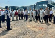 Inspeksi dan Ramp Check Perusahaan Otobus oleh Jasa Raharja  Banyuwangi Bersama Kepolisian dan Dinas Perhubungan Kepolisian dan Dinas Perhubungan
