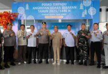 Mudik Aman dan Nyaman: Jasa Raharja dan Gubernur Kalteng Tinjau Posko Terpadu di Bandara Tjilik Riwut di Bandara Tjilik Riwut