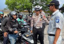 Jasa Raharja Bersama Tim Pembina Samsat Kodya Yogyakarta Gelar Operasi Gabungan di Halaman Samsat Kodya di Halaman Samsat Kodya