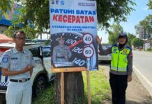 Upayakan Pencegahan Laka Lantas, Jasa Raharja Cabang Magelang dan Satlantas Polres Kebumen Melaksanakan Pemasangan Papan Peringatan di Titik Rawan Kecelakaan di Titik Rawan Kecelakaan
