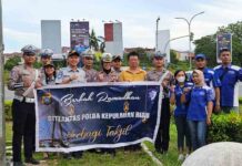 Tekan Lakalantas di Batam Kota Jasa Raharja dan Ditlantas Polda Kepri Gelar Aksi Keselamatan dan Berbagi Takjil di Simpang Kara jasa raharja kepri