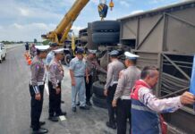 Respon Cepat Jasa Raharja Sumsel Survei TKP Laka Lantas di Tol Terpeka Kapal – Betung jasa raharja sumsel