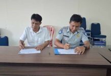 Penandatangan Komitmen Taat Lunas Pajak Kendaraan Bermotor dan SWDKLLJ antara Jasa Raharja dan Rumah Sakit Mega Buana dan Rumah Sakit Mega Buana