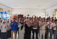 Jasa Raharja Wilayah Sulsel Gandeng Yamaha dan Polres Gowa Gelar Safety Campaign di SMAN 10 Gowa di SMAN 10 Gowa