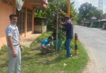 Jasa Raharja serta Dinas Perhubungan Kabupaten Blora Melaksanakan Panambahan dan Pencabutan Rambu Jalan di Wilayah Kabupaten Blora di Wilayah Kabupaten Blora