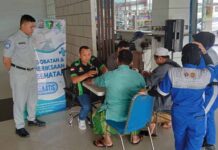 Jasa Raharja Kalsel Berikan Pelayanan Kesehatan Gratis di Terminal Gambut Barakat untuk Penumpang dan Sopir jasa raharja kalsel