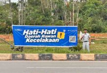 Jasa Raharja Kepri Pasang 110 Spanduk Keselamatan di Titik Rawan Kecelakaan dan Keramaian untuk Kelancaran Mudik Idul Fitri 2025 jasa raharja kepri