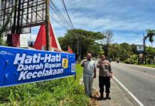 Jasa Raharja Cabang Bukittinggi Pasang 110 Spanduk Peringatan di Titik Rawan Kecelakaan Wilayah Tengah Sumatera Barat jasa raharja sumbar