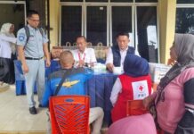 Jasa Raharja Lahat Dukung Giat Donor Darah  Rangkaian HUT Prov Sumsel Di Samsat Lahat I Di Samsat Lahat I