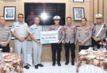 Wujudkan Kepedulian Sosial, Jasa Raharja Sumsel Salurkan Bantuan TJSL untuk “Rumah Pasti” Polres Lahat jasa raharja sumsel