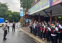 PT Jasa Raharja Kantor Wilayah Bali Turut Serta Dalam Operasi Gabungan di Bundaran Patung Adipura Tabanan di Bundaran Patung Adipura Tabanan