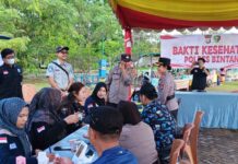 Jasa Raharja Gelar Pemeriksaan Kesehatan Gratis dalam rangka Hari Buruh di Lapangan Relief Antam Kijang di Lapangan Relief Antam Kijang