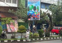 Jasa Raharja Cabang Surakarta dan Satlantas Melakukan Pemasangan Baliho Peringatan di Titik Rawan Kecelakaan di Titik Rawan Kecelakaan