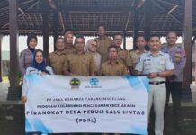 Jasa Raharja Magelang Laksanakan Kegiatan Perangkat Desa Peduli Keselamatan Lalu Lintas di Desa Krincing, Secang, Kabupaten Magelang jasa raharja jateng