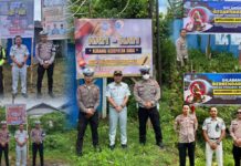 Jasa Raharja Kanwil Maluku Lakukan Pemasangan Spanduk Himbauan Keselamatan Sebagai Bentuk Tidak Lanjut FKLL Bentuk Tidak Lanjut FKLL