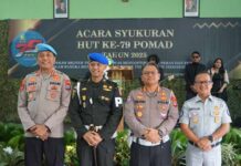 Kepala Kantor Wilayah Jasa Raharja Kalsel Hadiri Syukuran HUT ke-79 Pomad di Denpom VI/2 Banjarmasin di Denpom VI/2 Banjarmasin