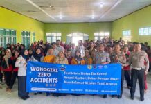 Jasa Raharja Bersama FKLL Laksanakan Sosialisasi Keselamatan Lalu Lintas di SMPN 2 Selogiri Wonogiri jasa raharja jateng