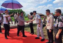 Jasa Raharja Sumsel Dampingi Kakorlantas Polri  Tinjau Lokasi Pembangunan Gedung SDC di Palembang jasa raharja sumsel