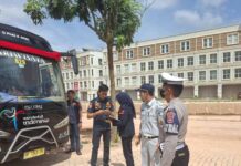 Jasa Raharja Kepri bersama BPTD Provinsi Kepri lakukan pemeriksaan Kendaraan Umum untuk memastikan layak jalan untuk memastikan layak jalan