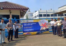Jasa Raharja Berkolaborasi dengan Kepolisian dan Dinas Perhubungan Pasang Spanduk Himbauan Stop Over Dimension Over Loading Stop Over Dimension Over Loading