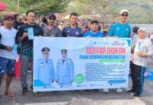 Jasa Raharja Cabang Bima Gencarkan Sosialisasi Program Gebyar Diskon PKB di Pantai Amahami Bima di Pantai Amahami Bima