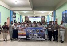 Tingkatkan Kesadaran Berlalu Lintas, Jasa Raharja dan Polresta Tanjungpinang Gelar PPKL di SMK Maitreyawira Tanjungpinang di SMK Maitreyawira Tanjungpinang
