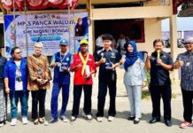 Jasa Raharja Indramayu Bersama Polres Indramayu dan Samsat Indramayu II Haurgeulis Gelar Pelatihan Safety Riding di SMK N 1 Bongas di SMK N 1 Bongas