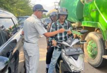 Jasa Raharja Kanwil Kepri Sosialisasikan Pemutihan Pajak Kendaraan Bermotor di Simpang Kaliban Kota Batam di Simpang Kaliban Kota Batam